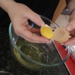 Separate egg yolk & white